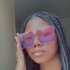 SUNGLASSES Big frame pink and purple